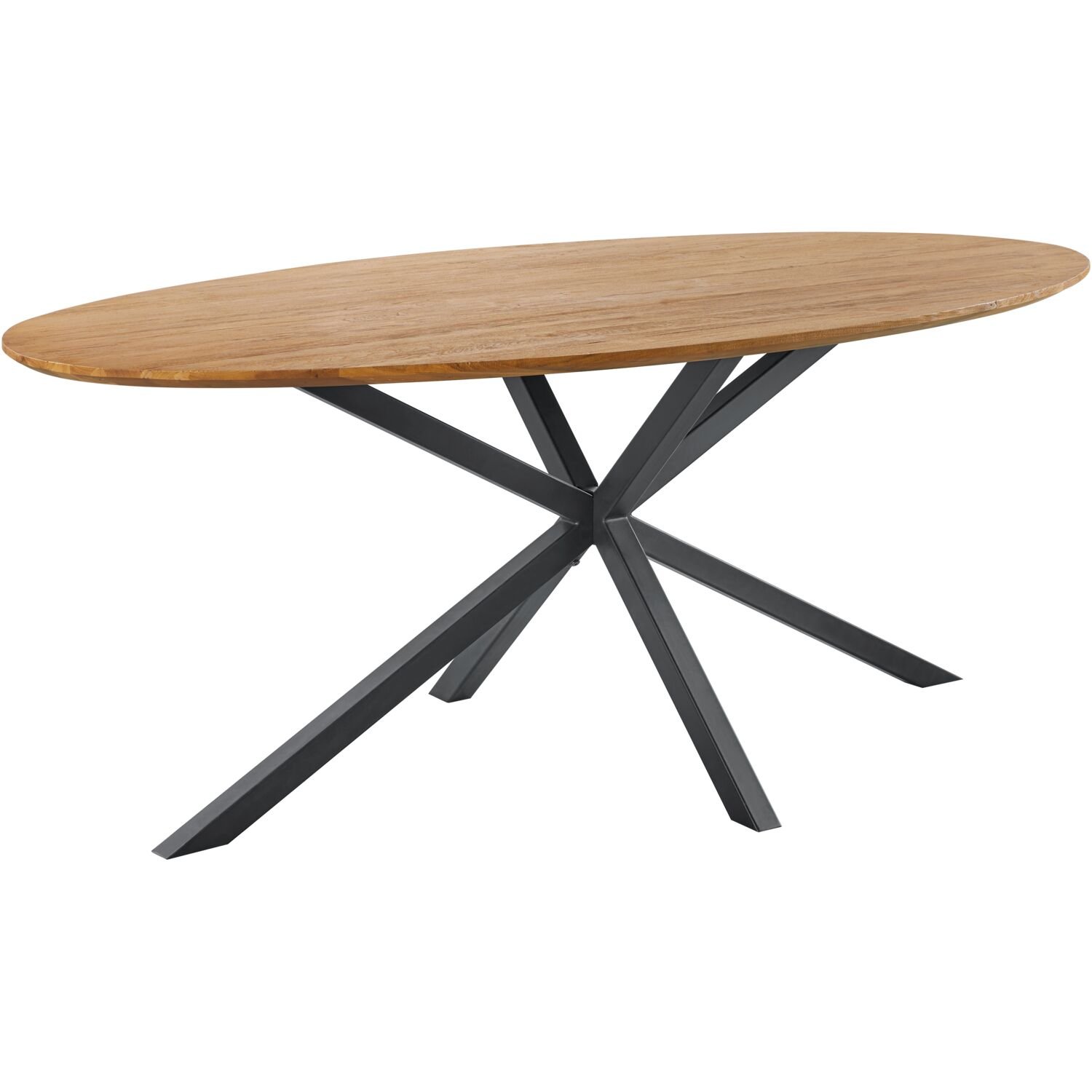 Eettafel Romaro ovaal 200 x 100 teak mix rough