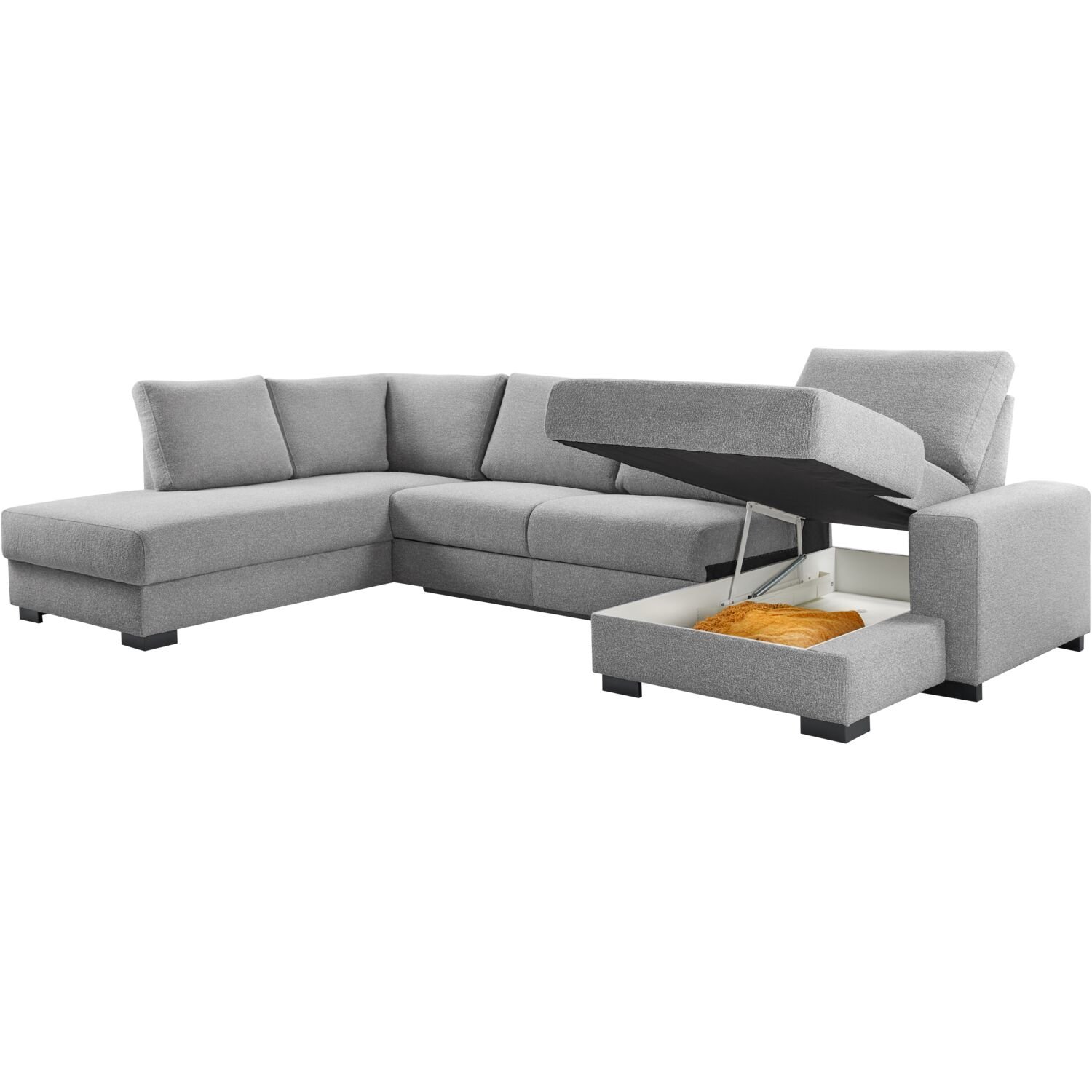 Hoekbank Florance Polyetherschuim, Lodge steel