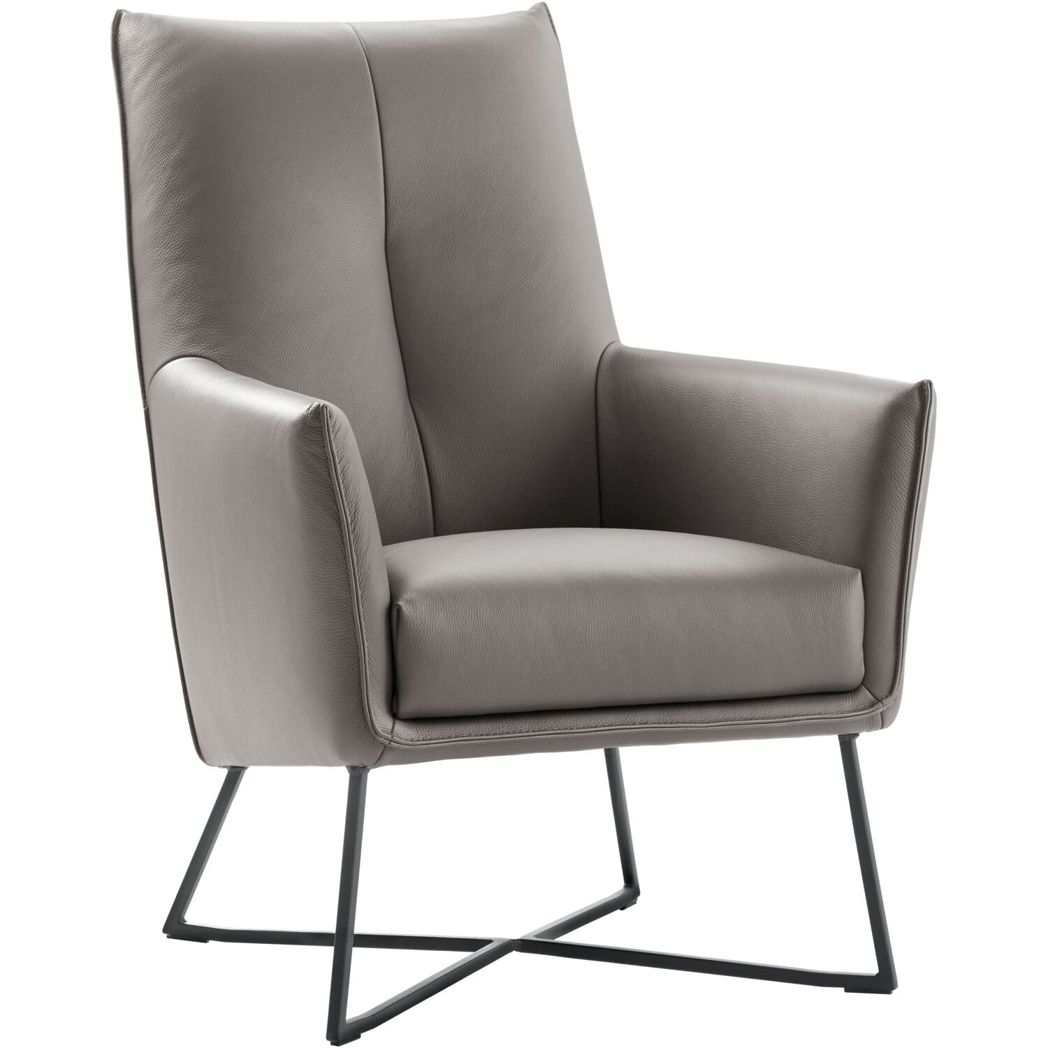 Fauteuil Dono Leder toledo antraciet