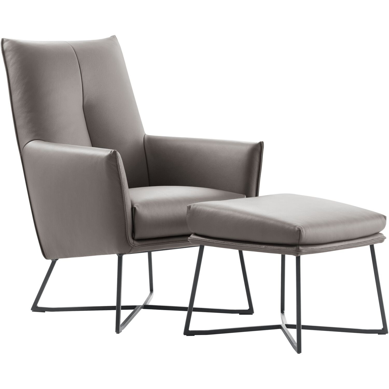 Fauteuil Dono Leder toledo antraciet