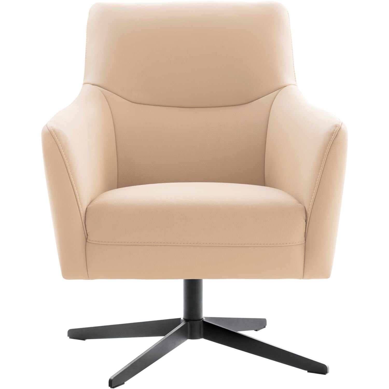 Draaifauteuil Duna leder mastic
