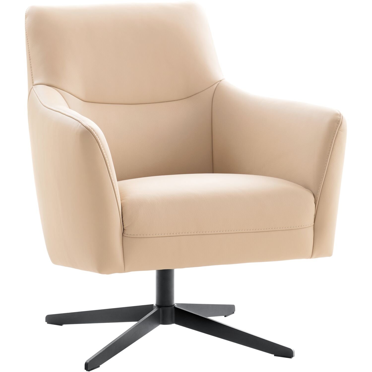 Draaifauteuil Duna leder mastic