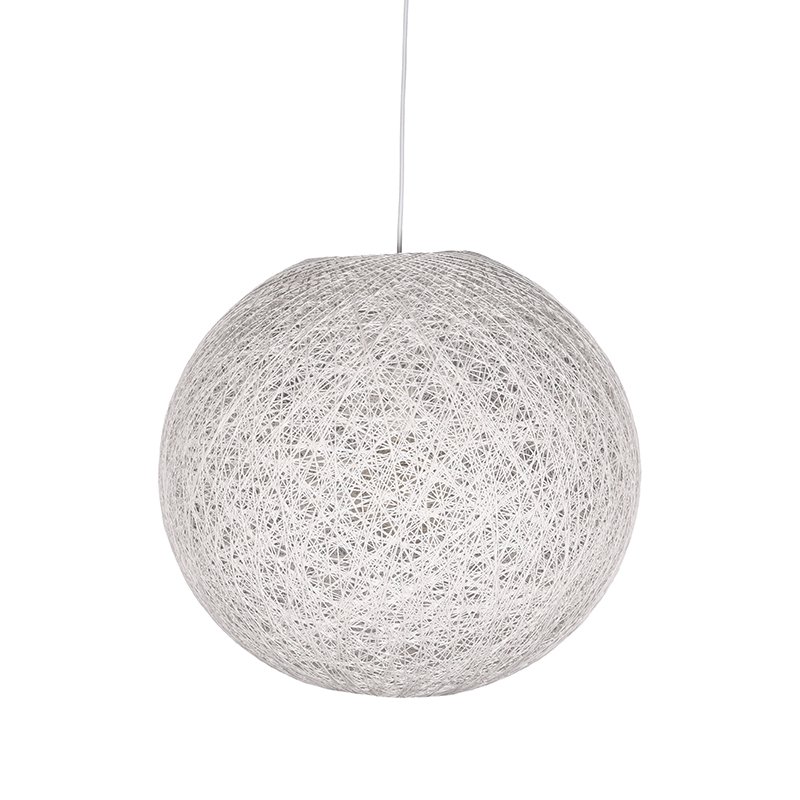 Hanglamp Twist wit vlas, 45x135 cm