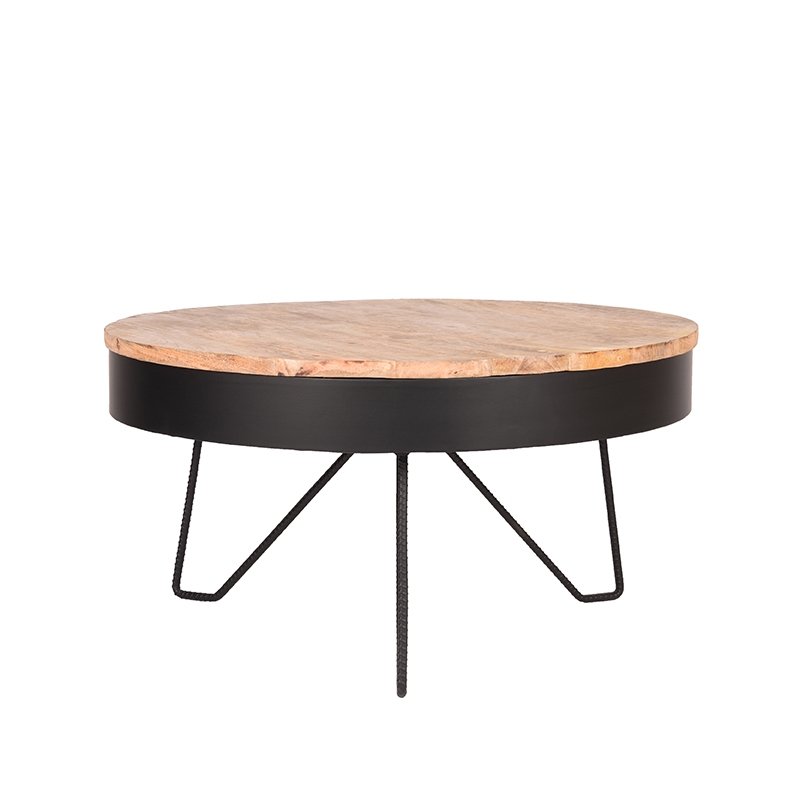 Salontafel Saran naturel mangohout, 80 cm