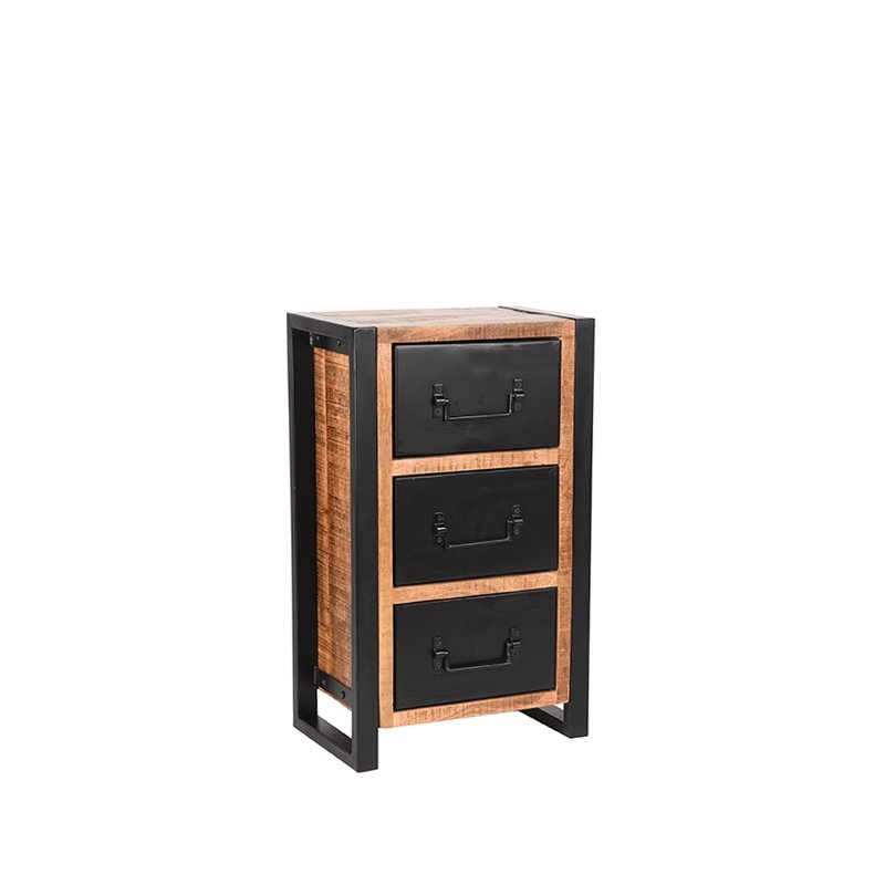 Ladekast Brussels rough mangohout, 45x30x75 cm