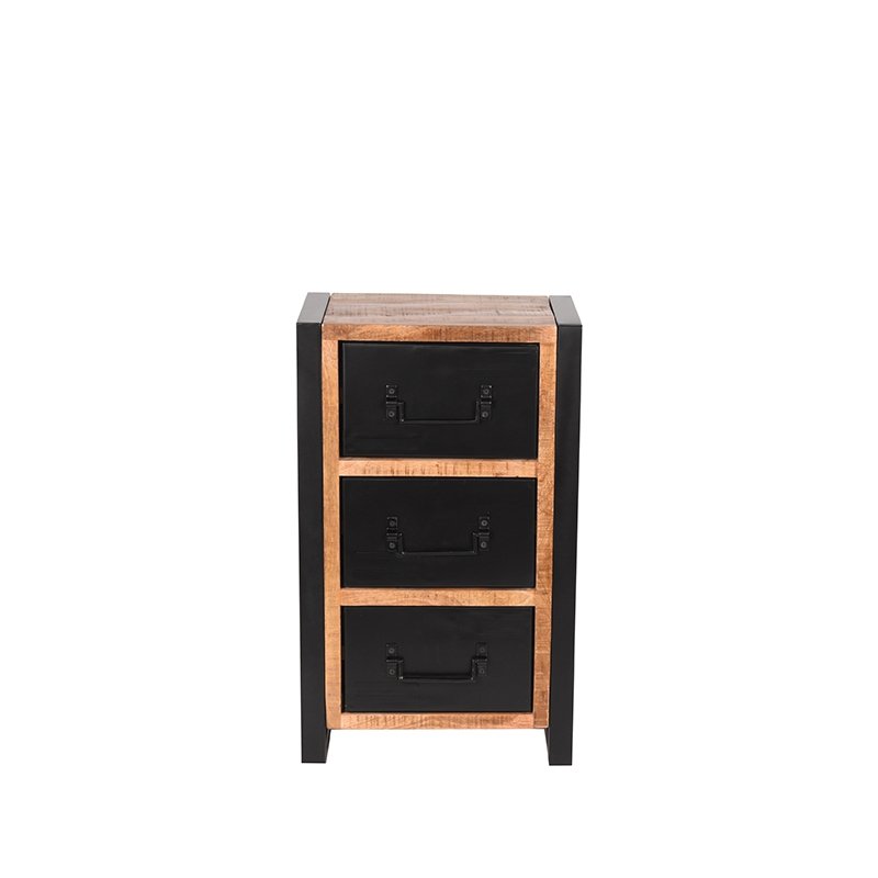 Ladekast Brussels rough mangohout, 45x30x75 cm