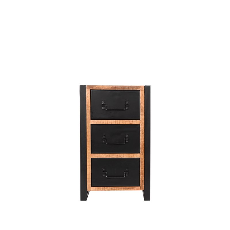 Ladekast Brussels rough mangohout, 45x30x75 cm