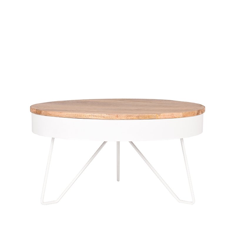 Salontafel Saran naturel mangohout, 80 cm