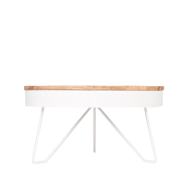 Salontafel Saran naturel mangohout, 80 cm