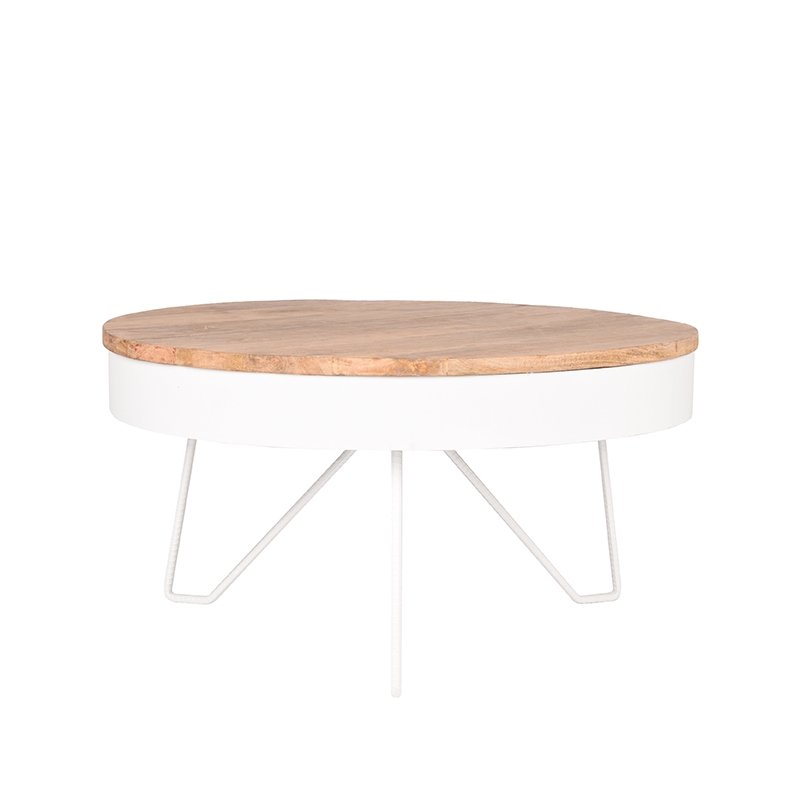 Salontafel Saran naturel mangohout, 80 cm