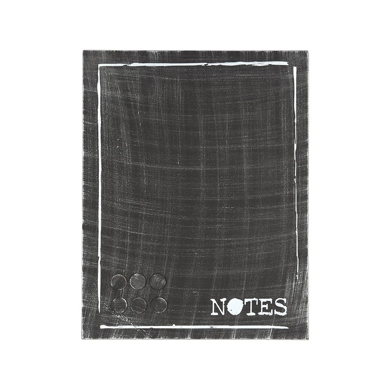 Memobord Notes zwart metaal, 36x3x46 cm