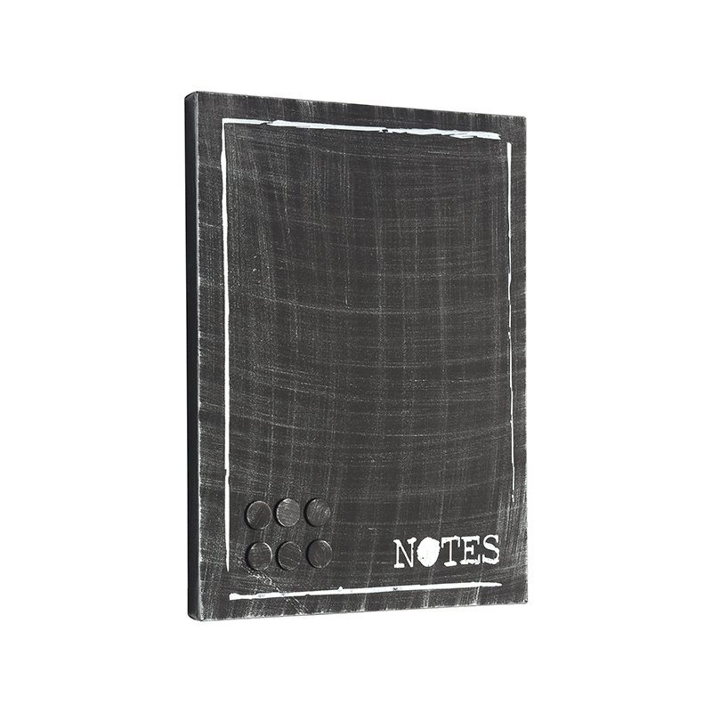 Memobord Notes zwart metaal, 36x3x46 cm