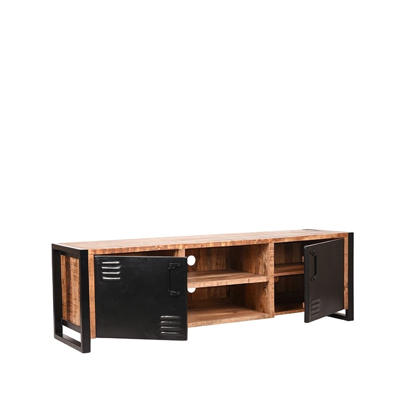 Tv-meubel Brussels rough mangohout, 160x45x50 cm