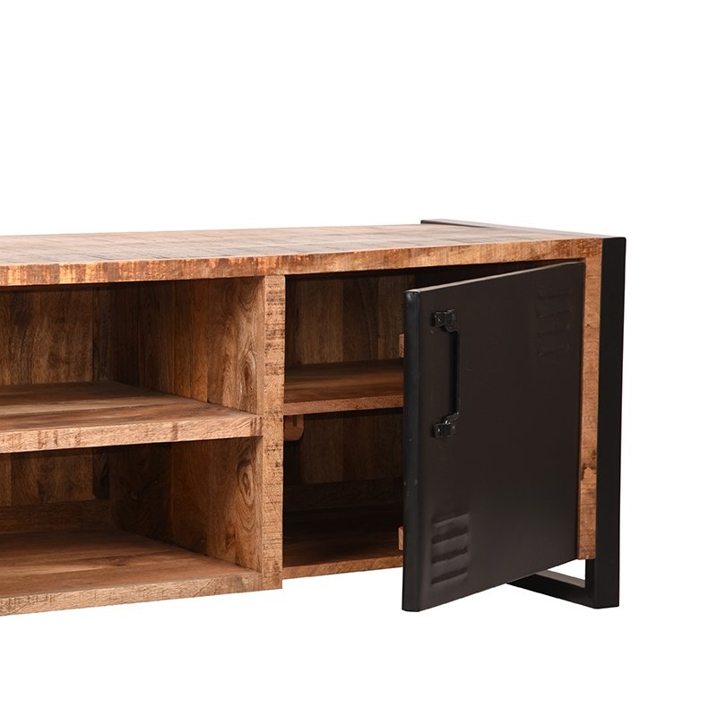 Tv-meubel Brussels rough mangohout, 160x45x50 cm