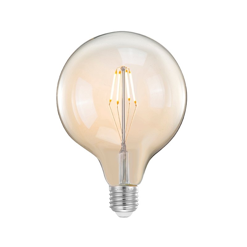Led Kooldraadlamp Bol warm glas, 12,5x17,6 cm