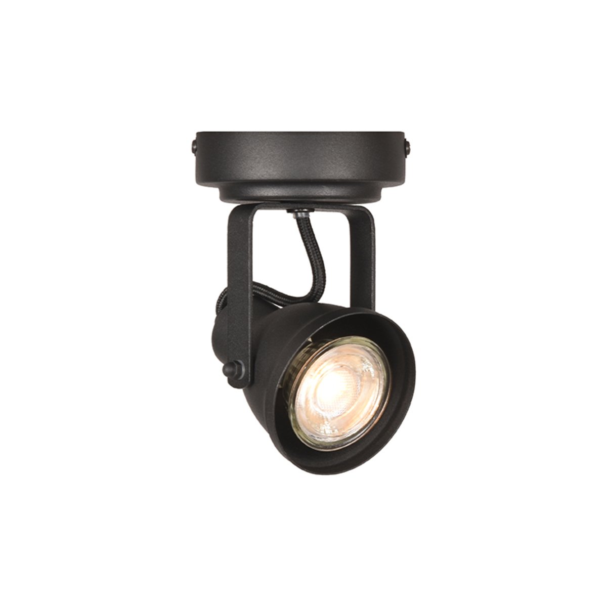 Led Spot Max (1-lichts) zwart metaal, 9x9x13 cm