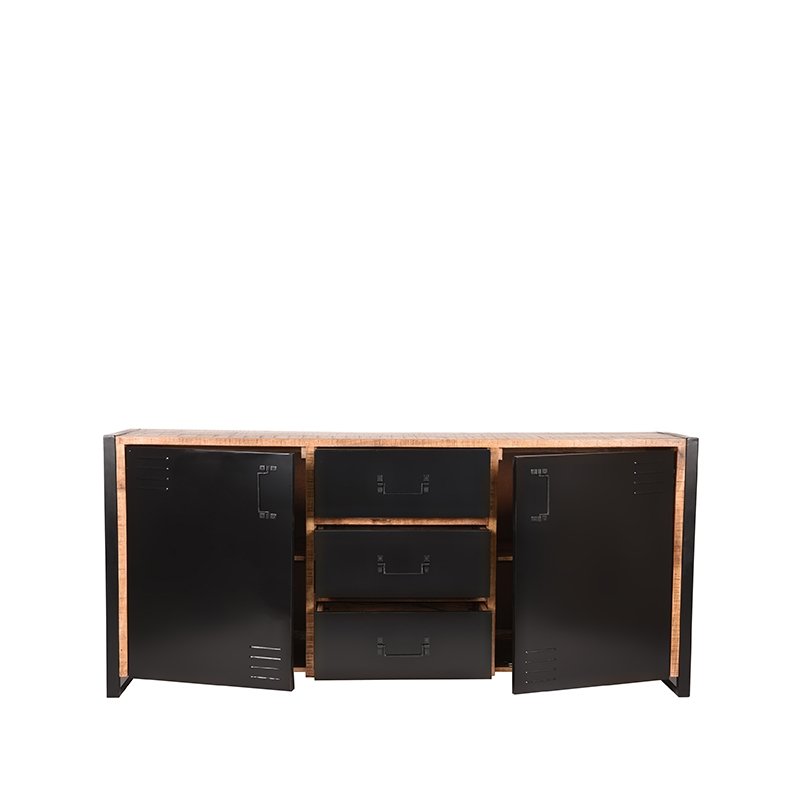 Dressoir Brussels rough mangohout, 190x45x85 cm