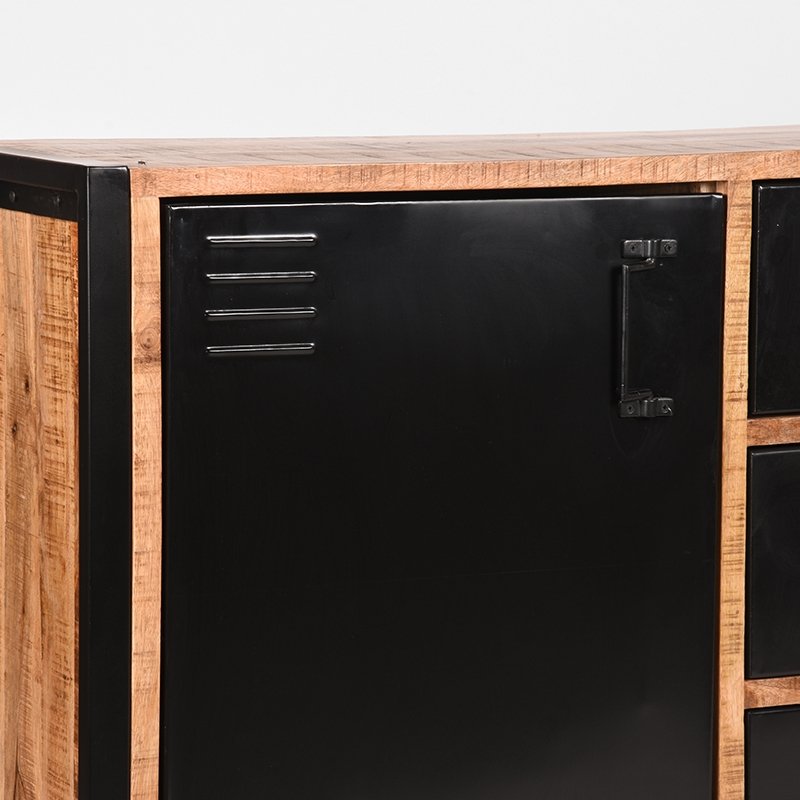 Dressoir Brussels rough mangohout, 190x45x85 cm