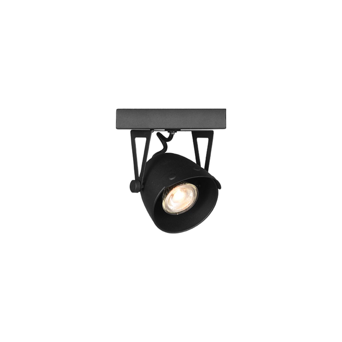 Led Spot Cap (1-lichts) zwart metaal, 14x10x14 cm