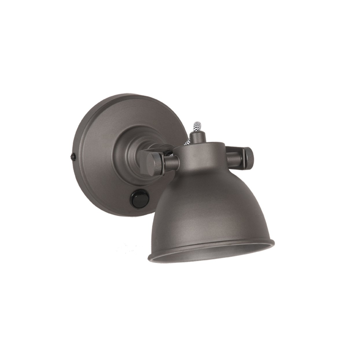 Led Wandlamp Bow grijs metaal, 11x22x14 cm
