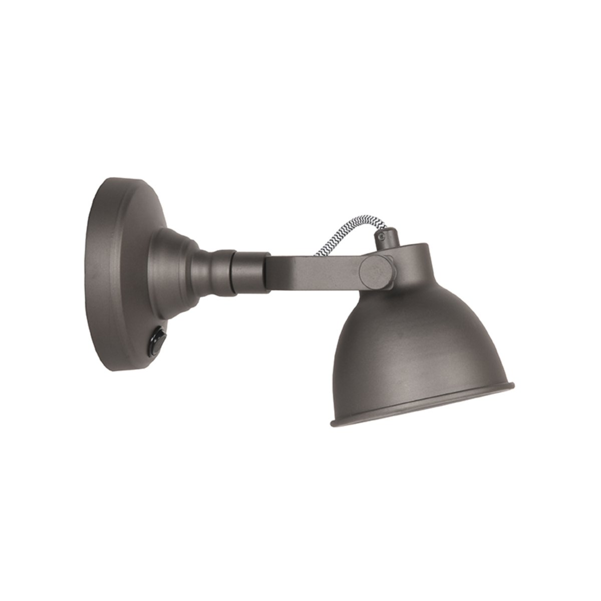 Led Wandlamp Bow grijs metaal, 11x22x14 cm