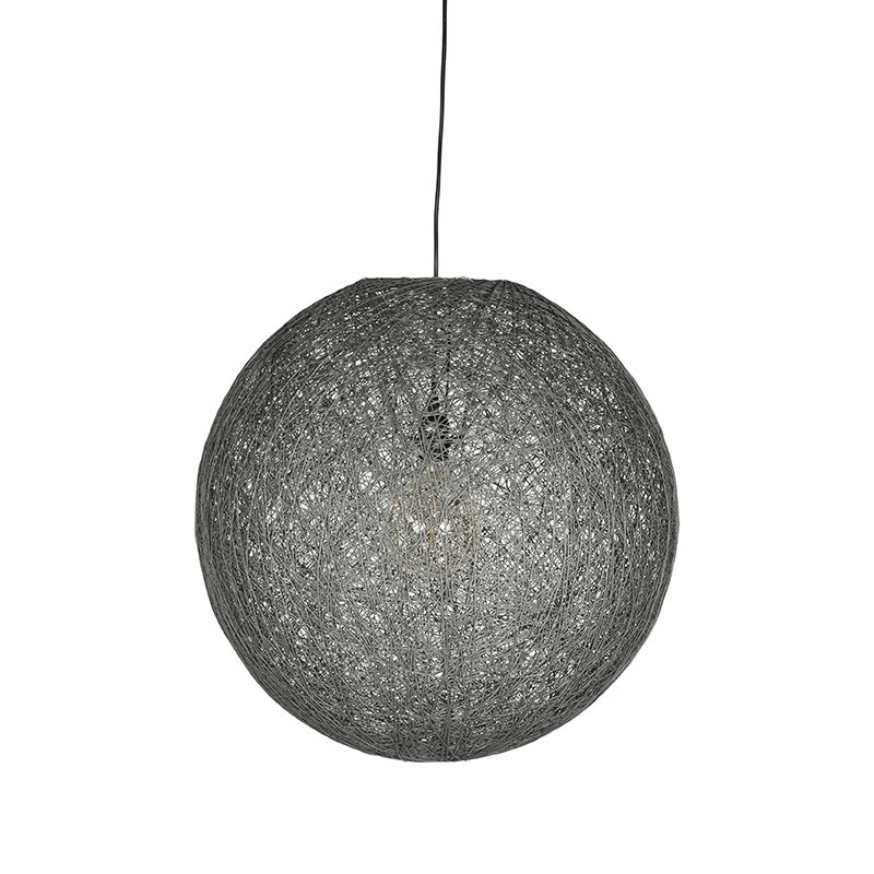 Hanglamp Twist grijs vlas, 45x135 cm
