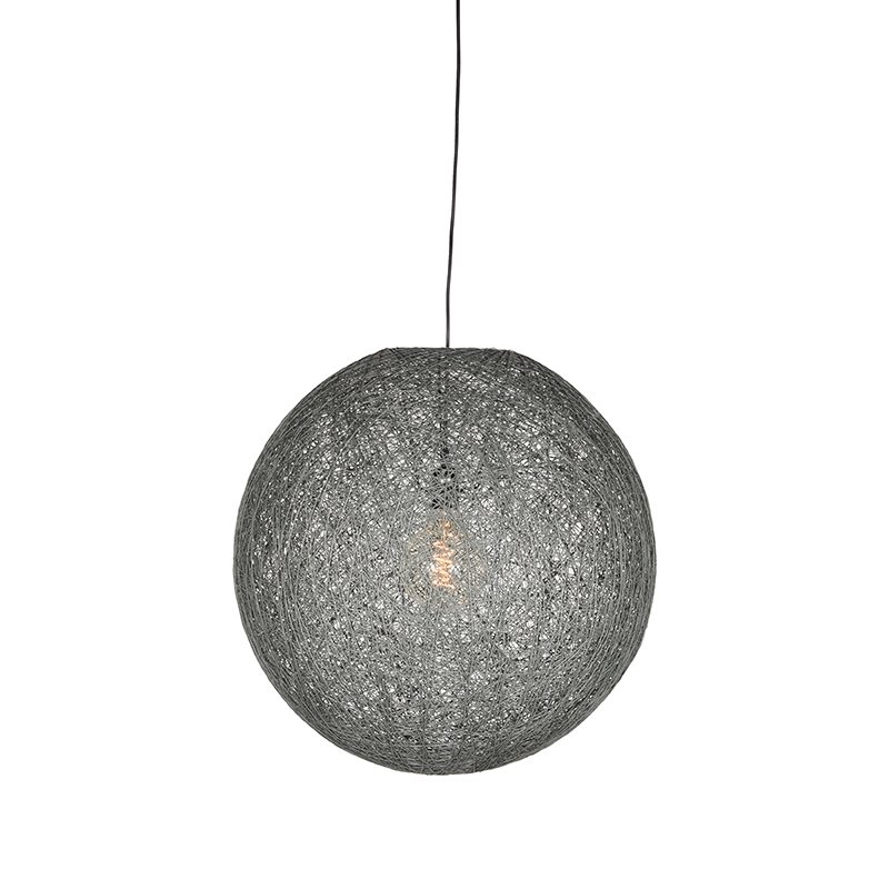 Hanglamp Twist grijs vlas, 30x120 cm
