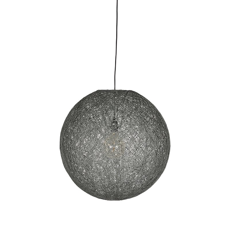 Hanglamp Twist grijs vlas, 30x120 cm