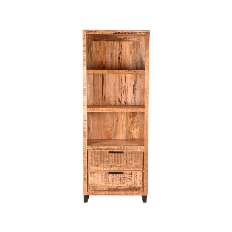 Boekenkast Glasgow rough mangohout, 70x45x185 cm