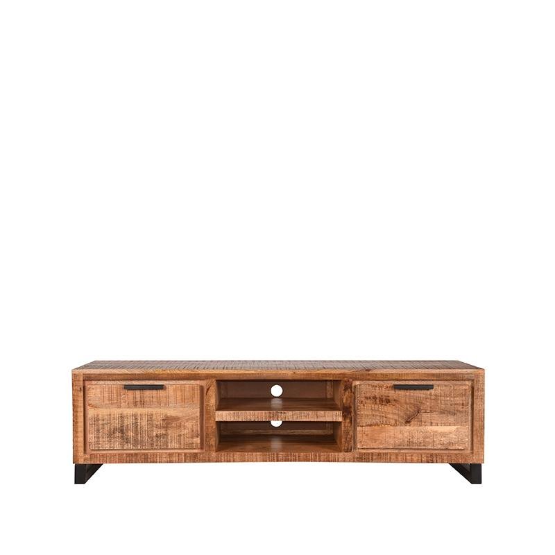 Tv-meubel Glasgow rough mangohout, 160x45x45
