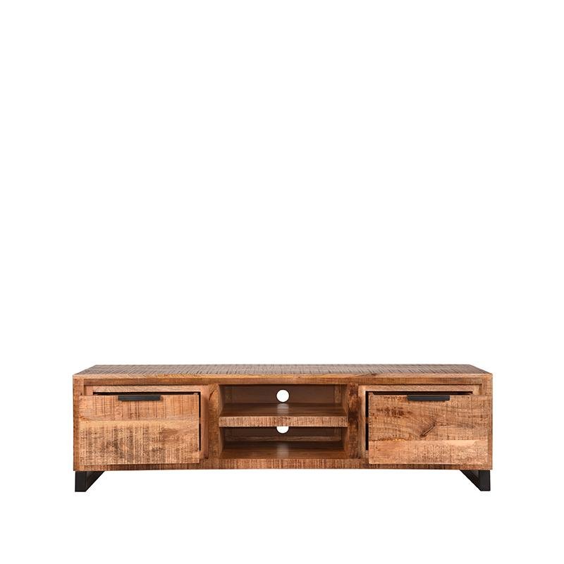 Tv-meubel Glasgow rough mangohout, 160x45x45