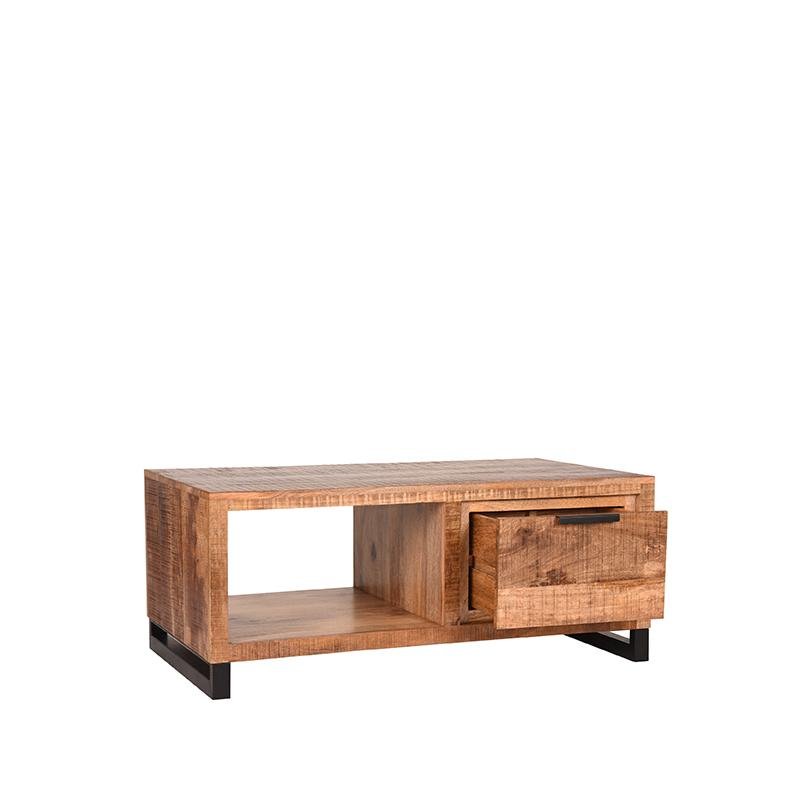 Salontafel Glasgow rough mangohout, 110x60 cm