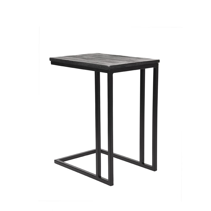 Bijzettafel Move zwart mangohout, 50x35x62 cm