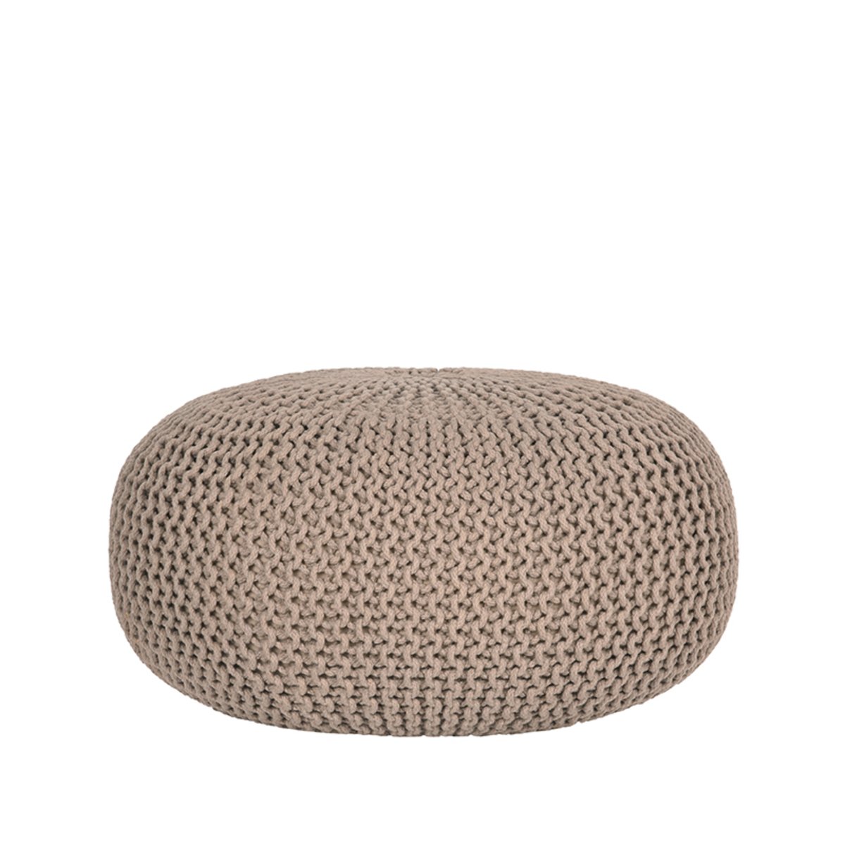 Poef Knitted beige, 70 cm