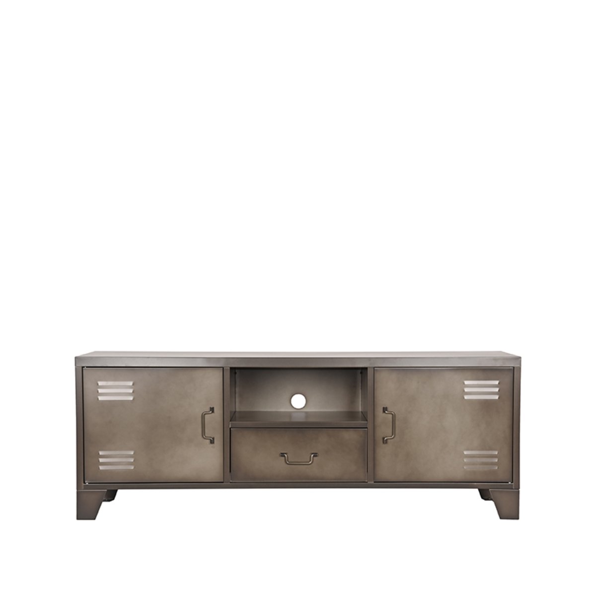 Tv-meubel Fence vintage metaal, 150x40x55 cm
