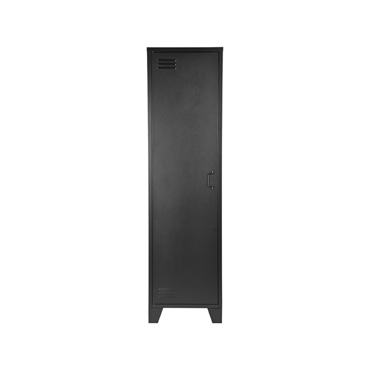 Hoge kast Fence zwart metaal, 50x50x185 cm