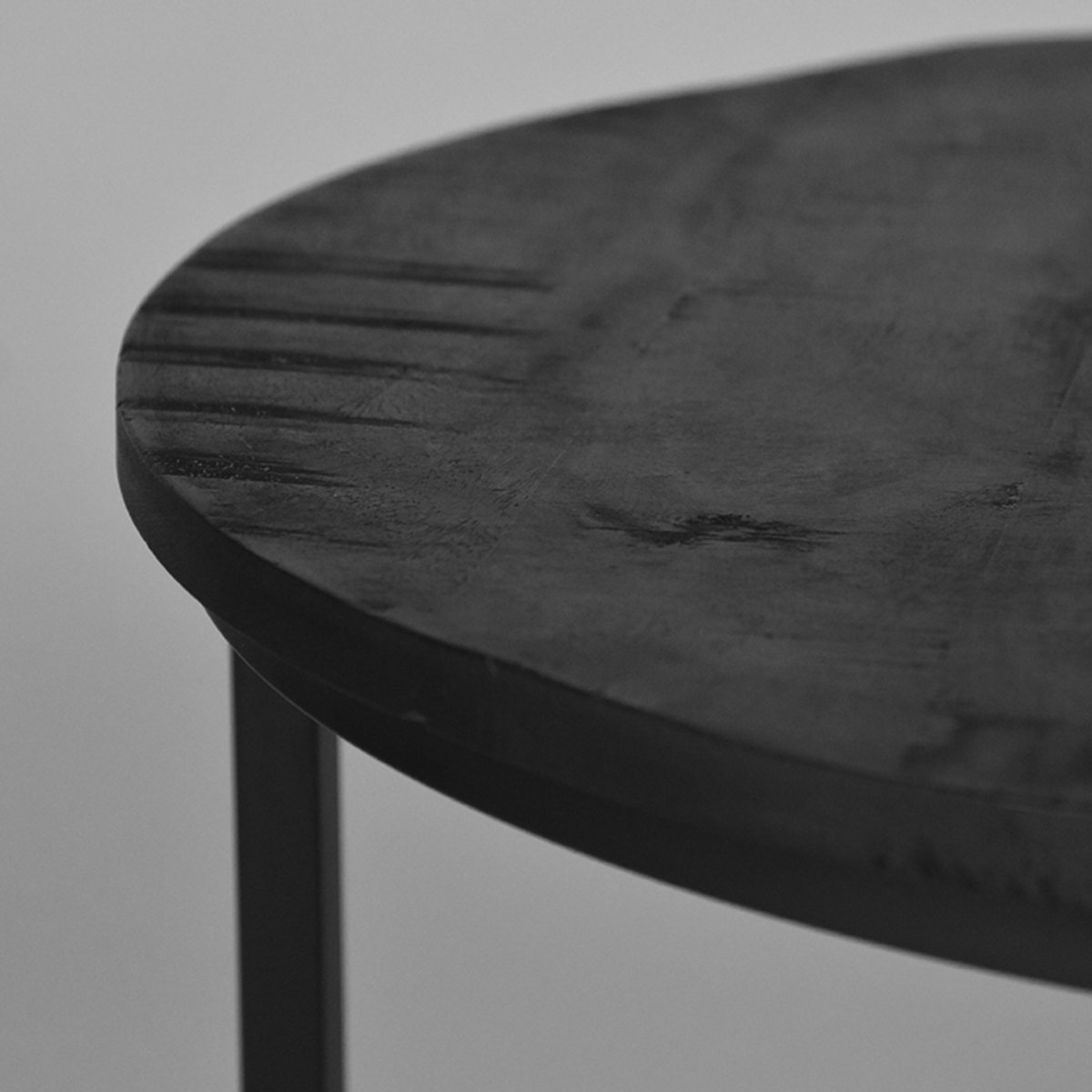 Salontafel Double zwart mangohout, 70 cm