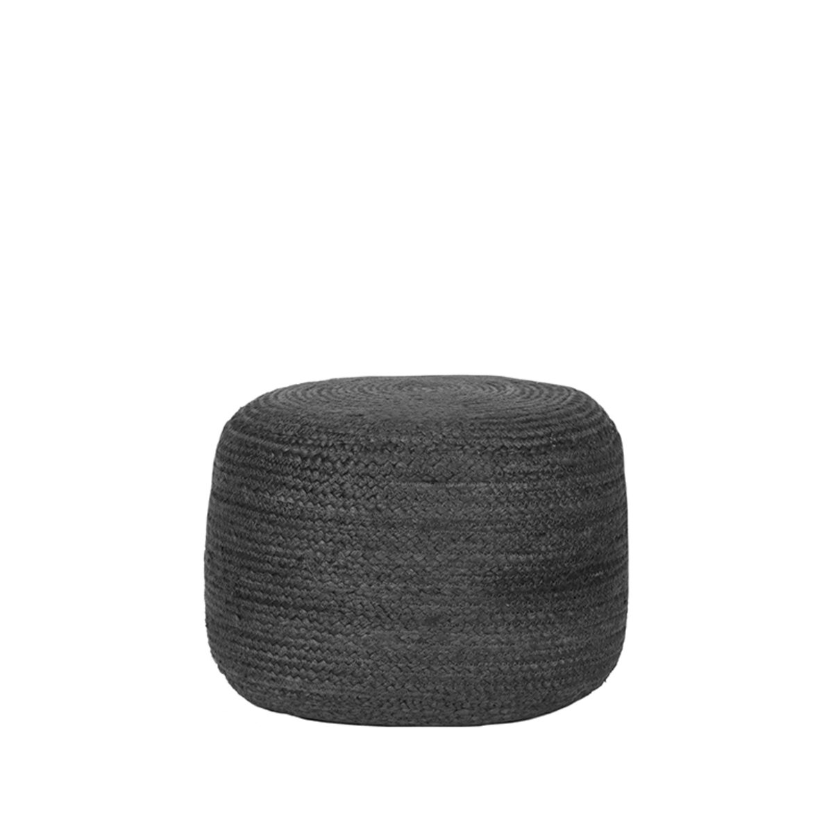 Poef Jute antraciet, 50 cm