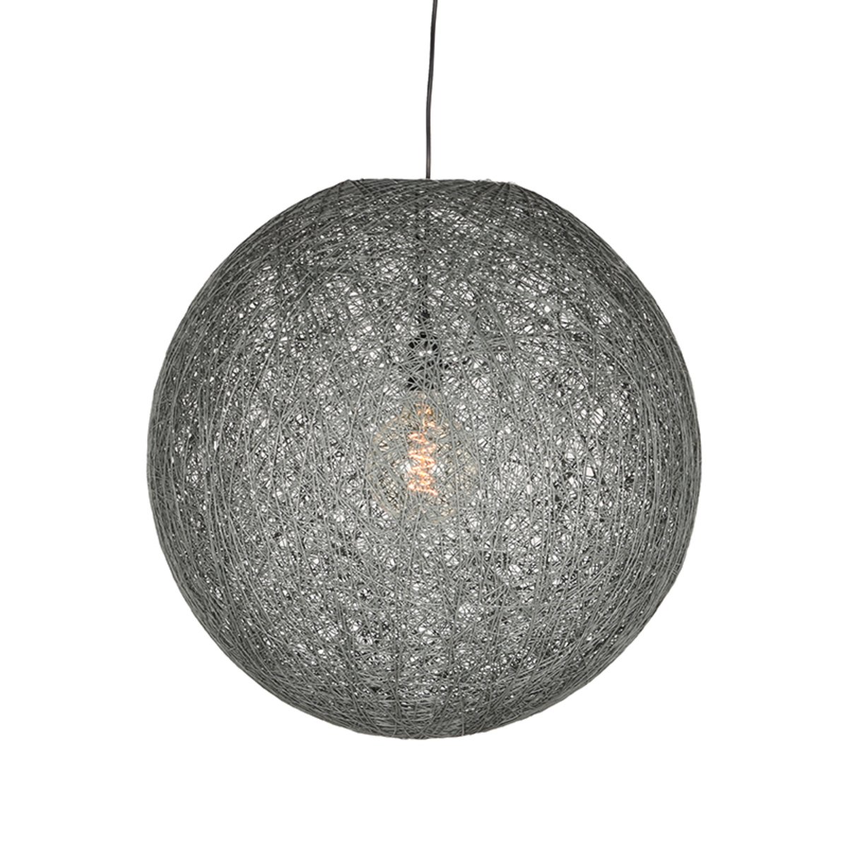 Hanglamp Twist grijs vlas, 55x145 cm