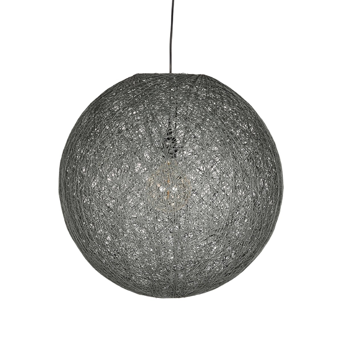 Hanglamp Twist grijs vlas, 55x145 cm