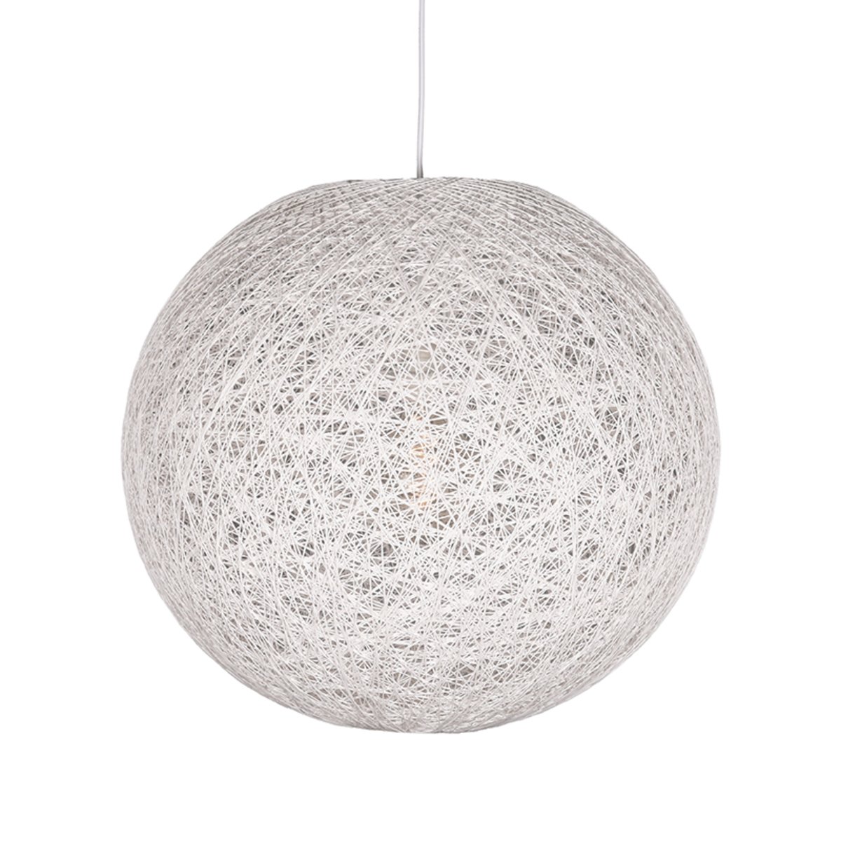 Hanglamp Twist wit vlas, 55x145 cm