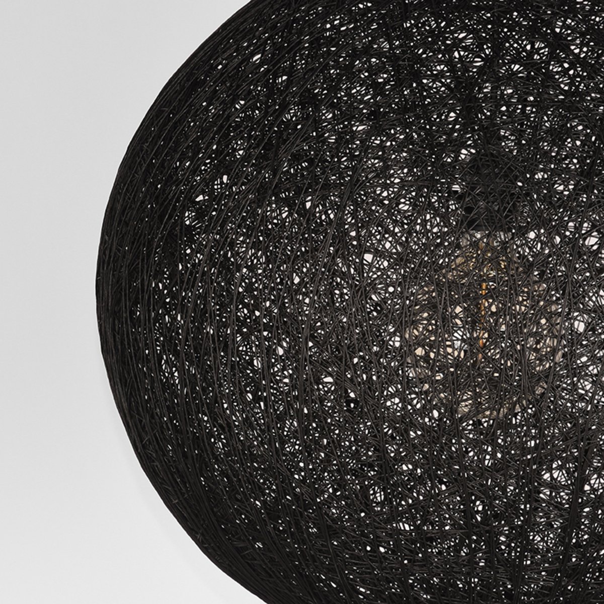Hanglamp Twist zwart vlas, 55x145 cm