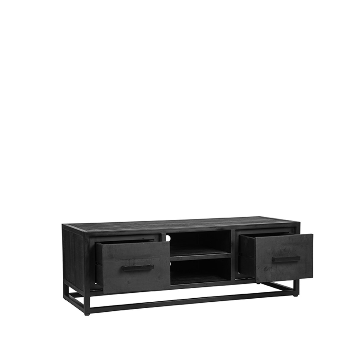 Tv-meubel Chili zwart mangohout, 120x45x40 cm