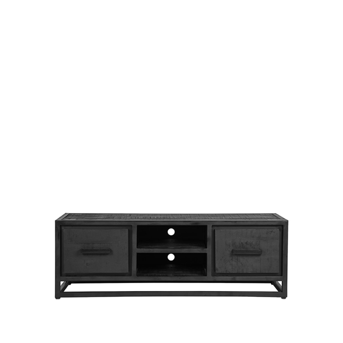 Tv-meubel Chili zwart mangohout, 120x45x40 cm