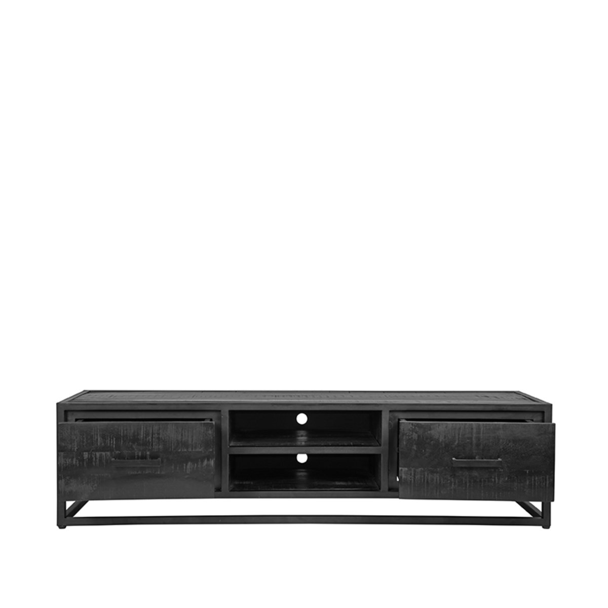 Tv-meubel Chili zwart mangohout, 160x45x40 cm