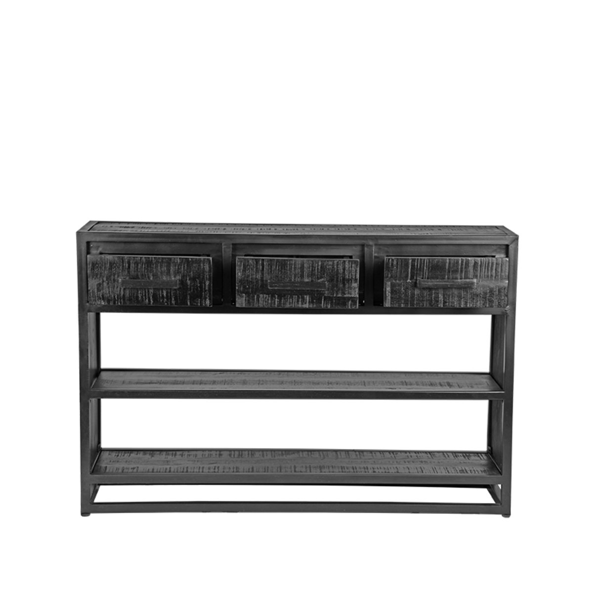 Sidetable Chili zwart mangohout, 115x30x75 cm