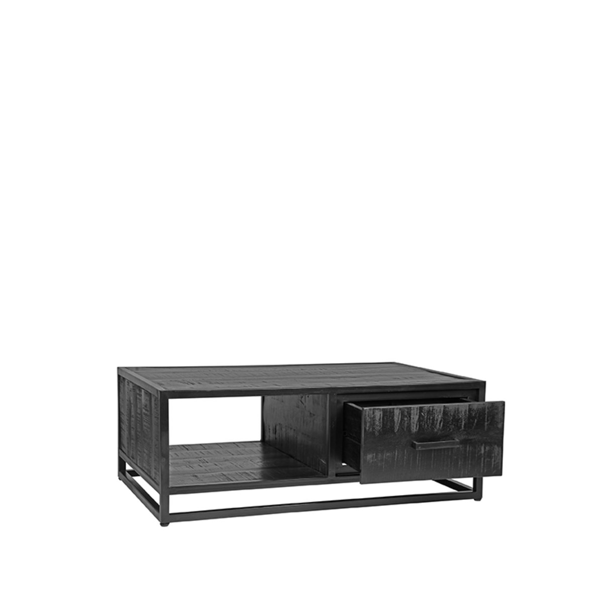 Salontafel Chili zwart mangohout, 110x70 cm