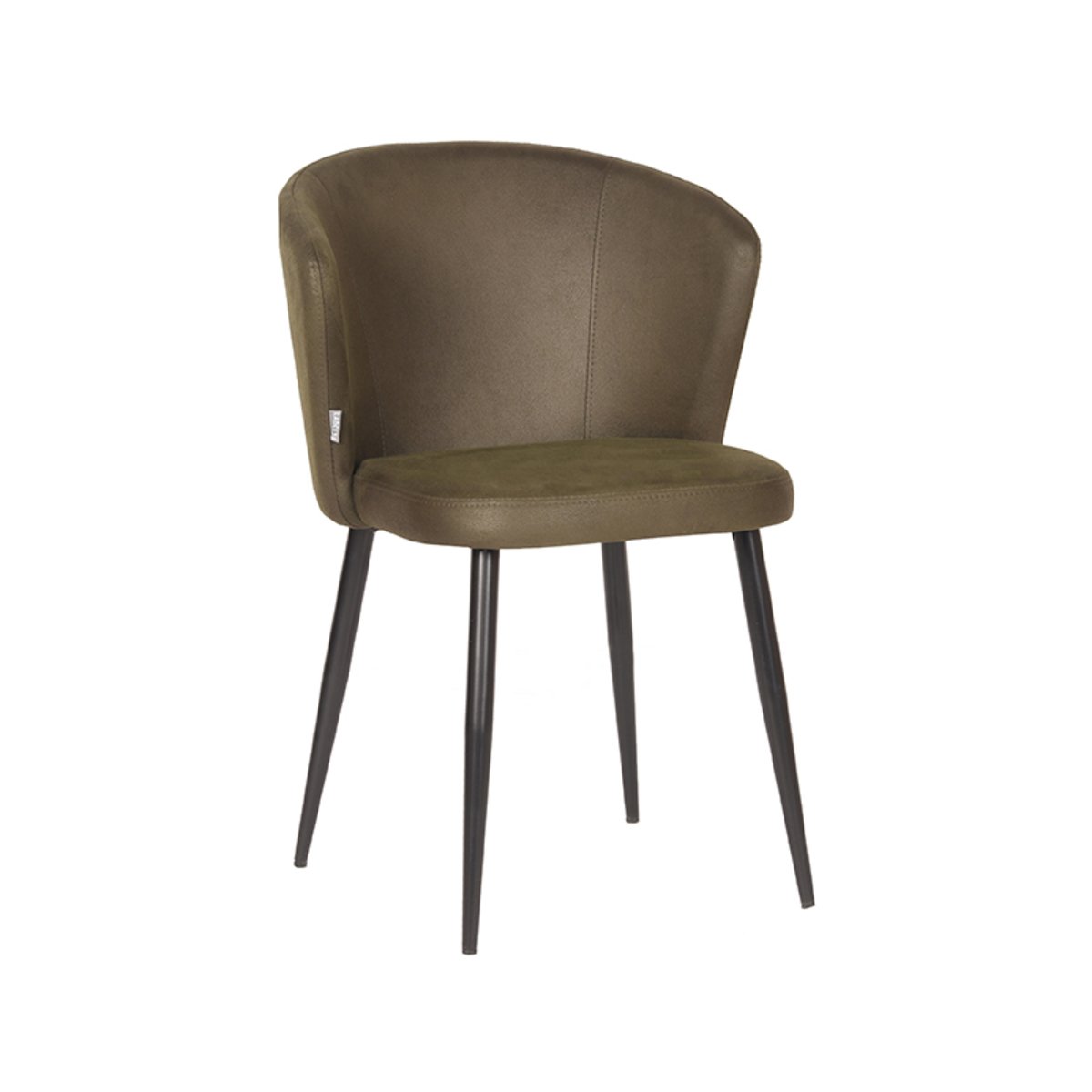 Eetkamerstoel Wave army green microvezel