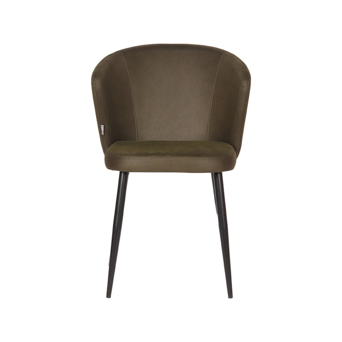 Eetkamerstoel Wave army green microvezel