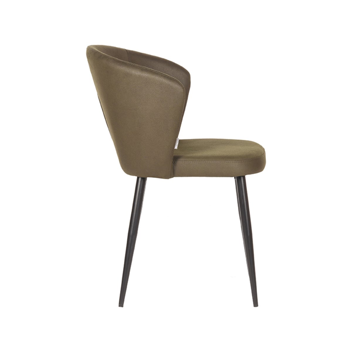 Eetkamerstoel Wave army green microvezel